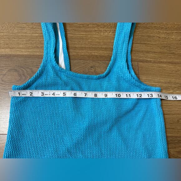 NWOT Free People Araminta James The Lolita Crinkle Top Azure Blue Size Medium - Picture 10 of 12